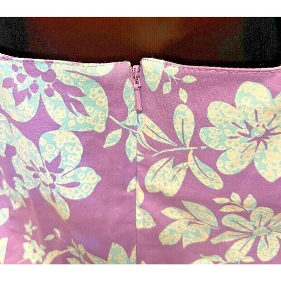 16 Yves Cossette Depeche Mode Floral Sundress Purple Blue Zipper NWT - Picture 5 of 7